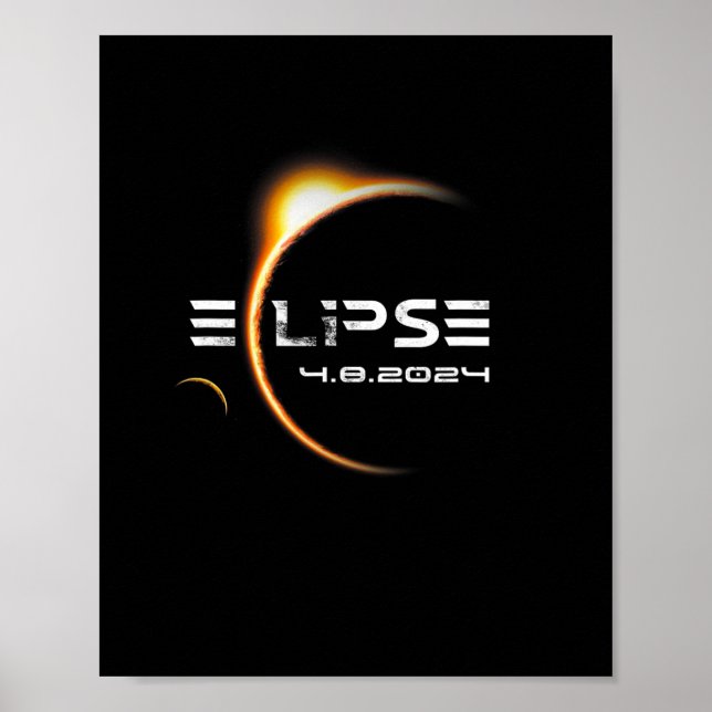 Totality 4.08.2024 Total Solar Eclipse 2024  Poster (Front)