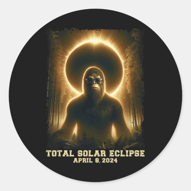 Totality April 8 2024 Total Solar Eclipse  Classic Round Sticker (Front)