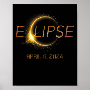 Totality Eclipse 4.08.24 Total Solar Eclipse 2024  Poster