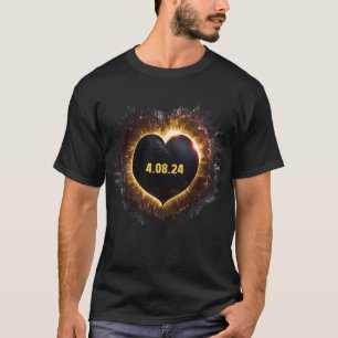 Totality Girls Heart Shape Total Solar Eclipse 202 T-Shirt