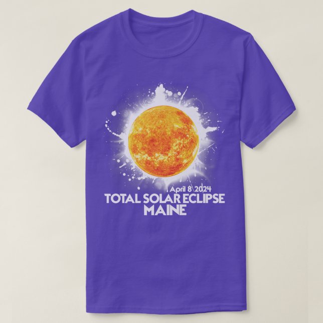 Totality MAINE 2024 Total Solar Eclipse  T-Shirt (Design Front)