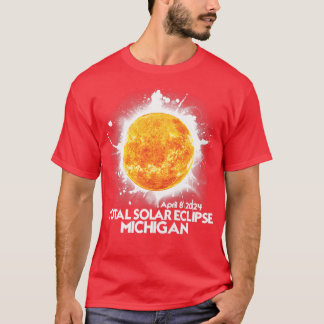 Totality Michigan 2024 Total Solar Eclipse America T-Shirt