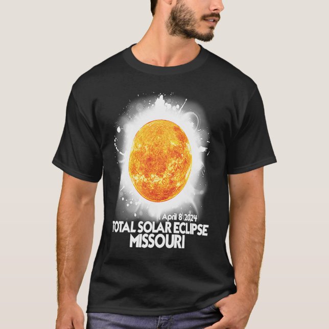 Totality Missouri 2024 Total Solar Eclipse America T-Shirt (Front)