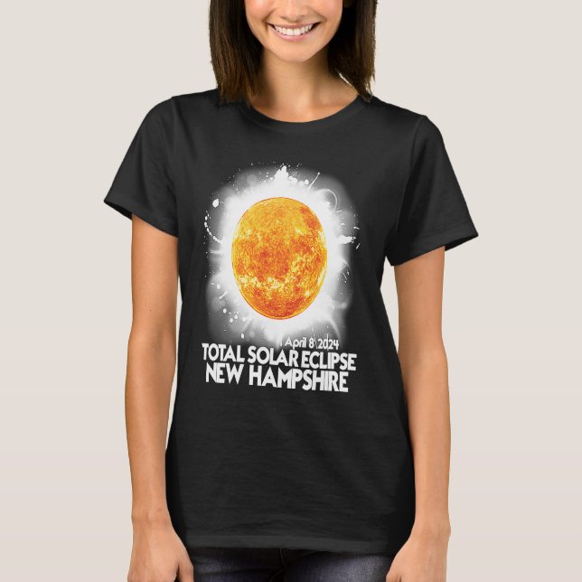 Totality New Hampshire 2024 Total Solar Eclipse Am T-Shirt (Front)