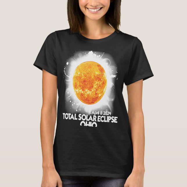 Totality OHIO 2024 Total Solar Eclipse T-Shirt (Front)