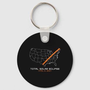 Totality Path 04 08 24 Total Solar Eclipse 2024 Key Ring