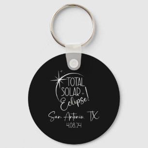 Totality San Antonio Tx Total Solar Eclipse April Key Ring