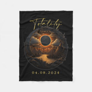 Totality Shirt - April 8 Totality Total Solar Ecli Fleece Blanket
