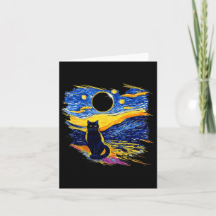 Totality Solar Eclipse 2024 Starry Night Van Gogh Card