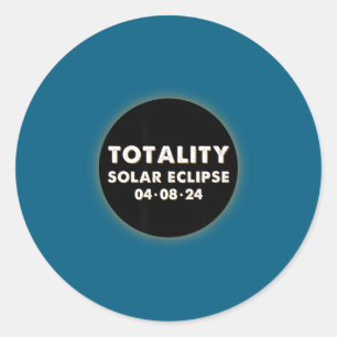 Totality Solar Eclipse Astronomy Lover Classic Round Sticker