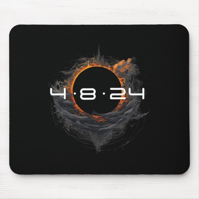 Totality Spring 2024 4-8-2024 Total Solar Eclipse  Mouse Pad (Front)