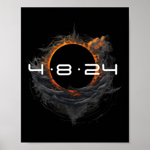 Totality Spring 2024 4-8-2024 Total Solar Eclipse  Poster