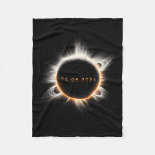 Totality Spring 4.08.24 Total Solar Eclipse 2024 Fleece Blanket