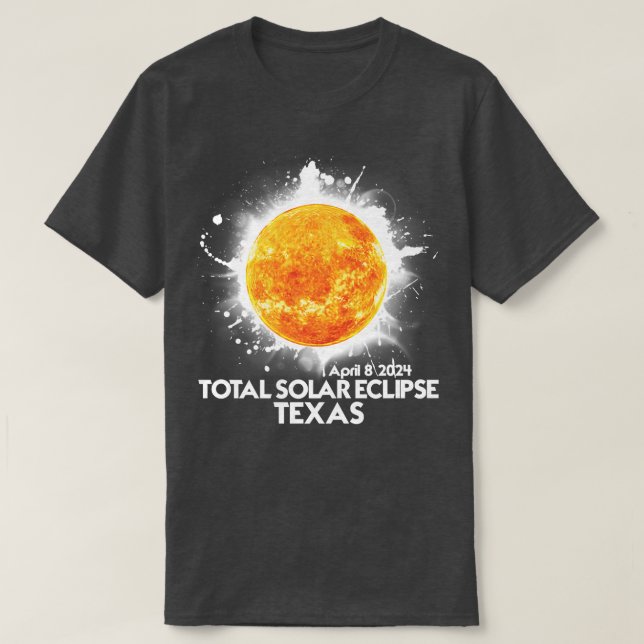 Totality TEXAS 2024 Total Solar Eclipse America  T-Shirt (Design Front)