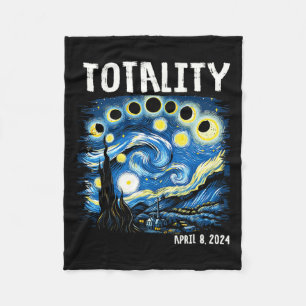 Totality Total Solar Eclipse 2024 4 08 Starry Nigh Fleece Blanket