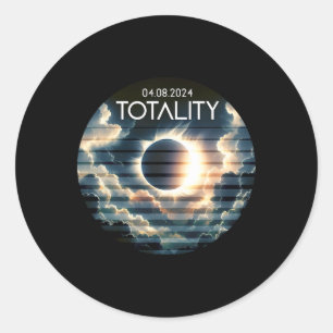 Totality - Total Solar Eclipse 2024 Classic Round Sticker