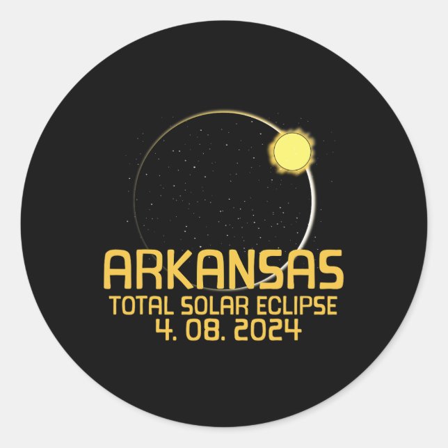 Totality Total Solar Eclipse April 8 2024  Classic Round Sticker (Front)