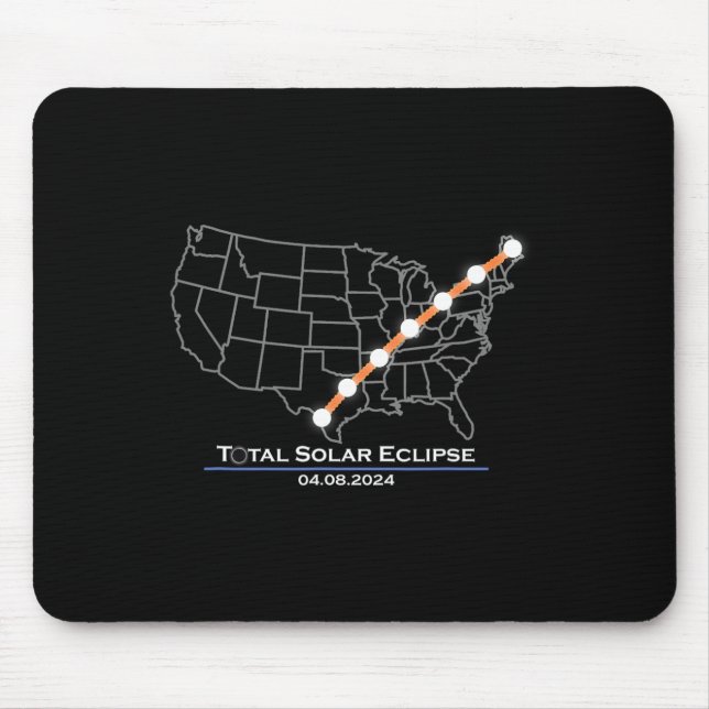 Totality Total Solar Eclipse April 8 2024  Mouse Pad (Front)