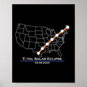 Totality Total Solar Eclipse April 8 2024 Poster