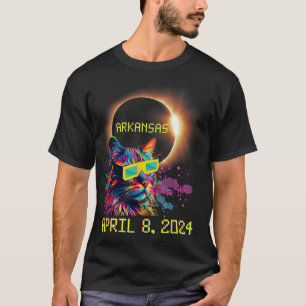 Totality Total Solar Eclipse Cat April 8 2024 Arka T-Shirt