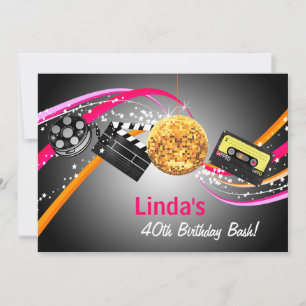totally 80s decade theme retro party Invitation