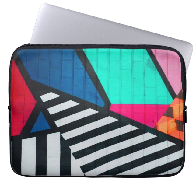 Totally 80s Painted Brick Block Colours Laptop Sleeve (Front)