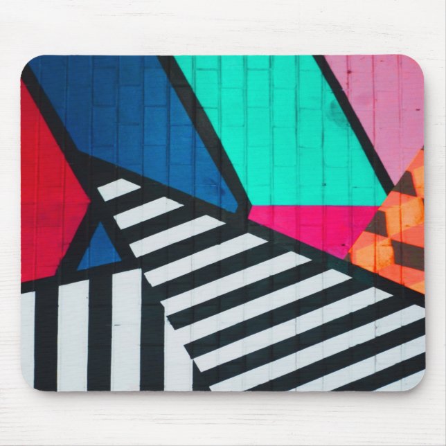 Totally 80s Painted Brick Block Colours Mouse Pad (Front)