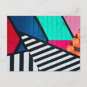 Totally 80s Painted Brick Block Colours Postcard