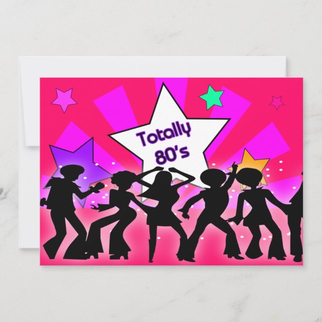 totally 80's retro  party Invitation (Front)