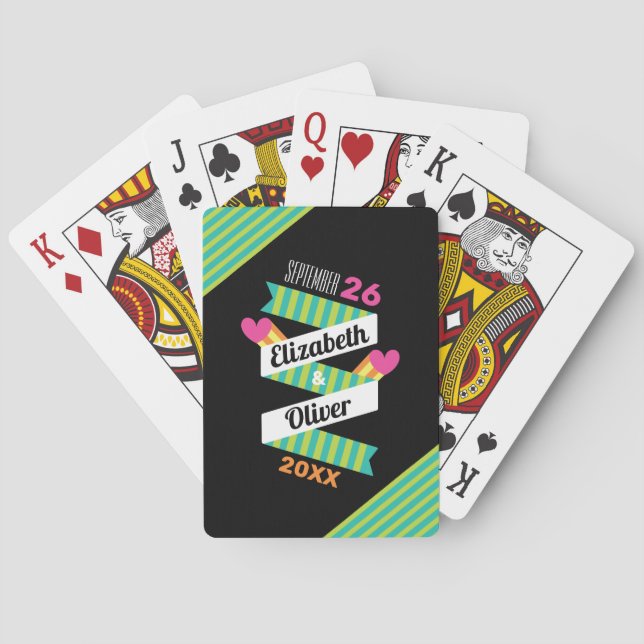 Totally 80s Wedding Playing Cards (Back)