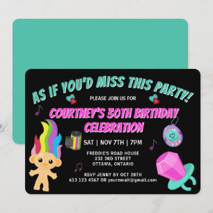 Totally 90s Retro Birthday Party Invitation