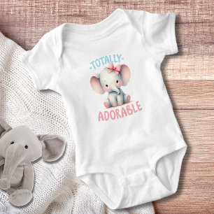 Totally Adorable Baby Elephant  Bodysuit