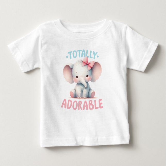 Totally Adorable Baby Elephant T-Shirt (Front)