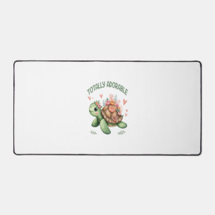 Totally Adorable Turtle with Coral Desk Mat