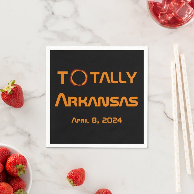 Totally Arkansas 2024 Solar Eclipse Napkin (Insitu)