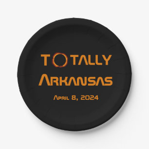 Totally Arkansas 2024 Solar Eclipse Paper Plate