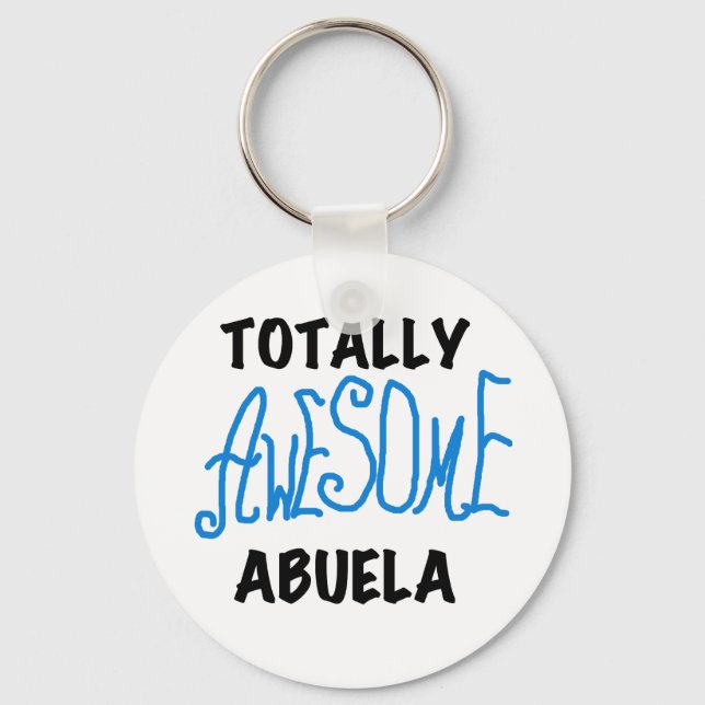 Totally Awesome Abuela Blue Tshirts and GIfts Key Ring (Front)