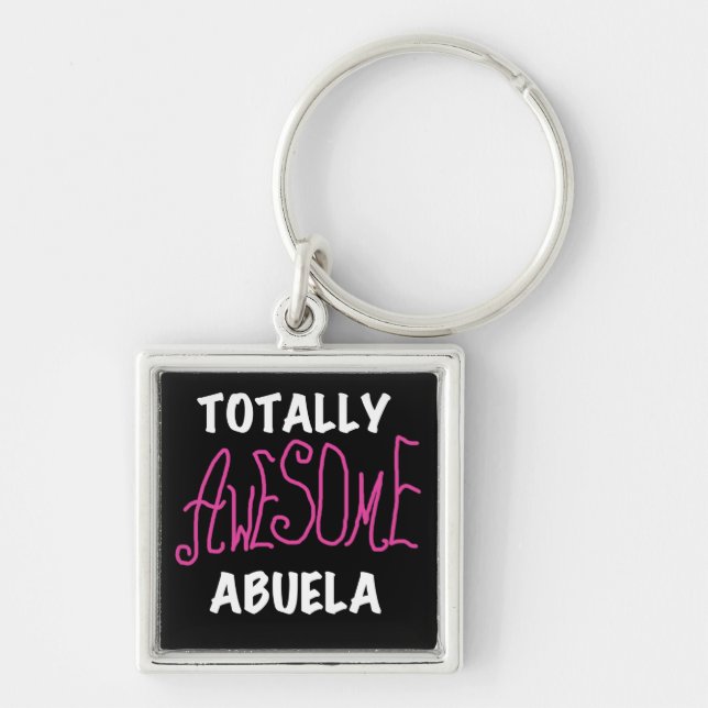 Totally Awesome Abuela Pink T-shirts and Gifts Key Ring (Front)