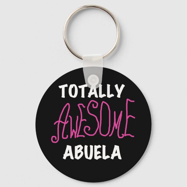 Totally Awesome Abuela Pink T-shirts and Gifts Key Ring (Front)