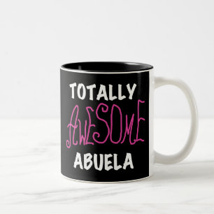 Totally Awesome Abuela Pink T-shirts and Gifts Two-Tone Coffee Mug