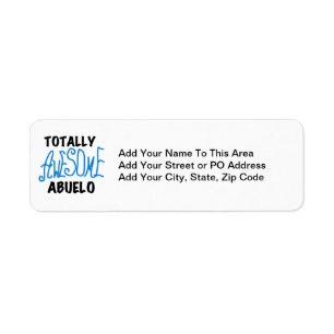 Totally Awesome Abuelo Tshirts and Gifts Return Address Label