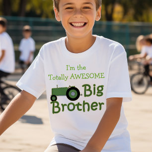 Totally AWESOME Big Brother Green Tractor T-Shirt