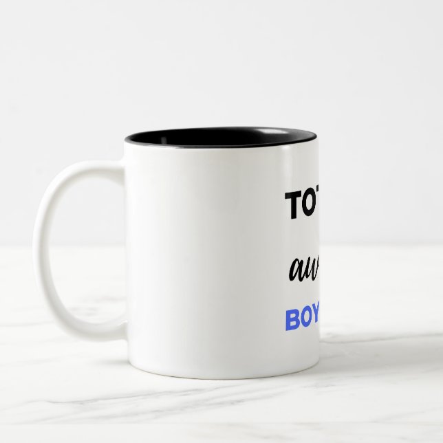 Totally Awesome Boyfriend Black Two-Tone Coffee Mug (Left)
