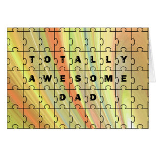 Totally Awesome Dad Puzzle Yellow/Brown