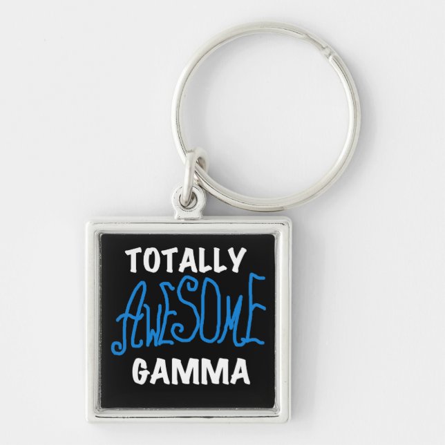 Totally Awesome Gamma Blue Tshirts and Gifts Key Ring (Front)