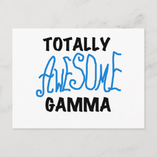 Totally Awesome Gamma Blue Tshirts and Gifts Postcard