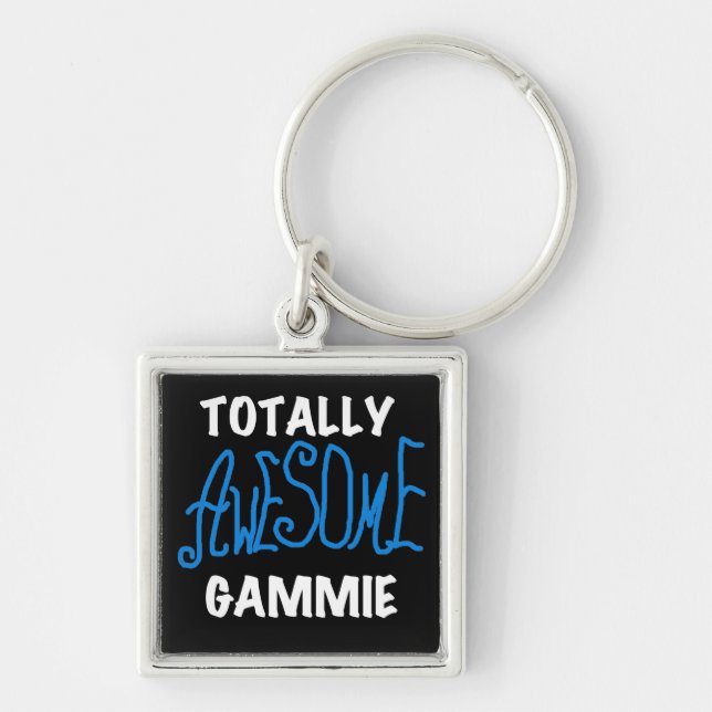 Totally Awesome Gammie Blue T-shirts and Gifts Key Ring (Front)