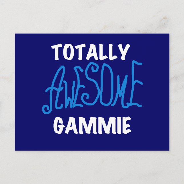 Totally Awesome Gammie Blue T-shirts and Gifts Postcard (Front)