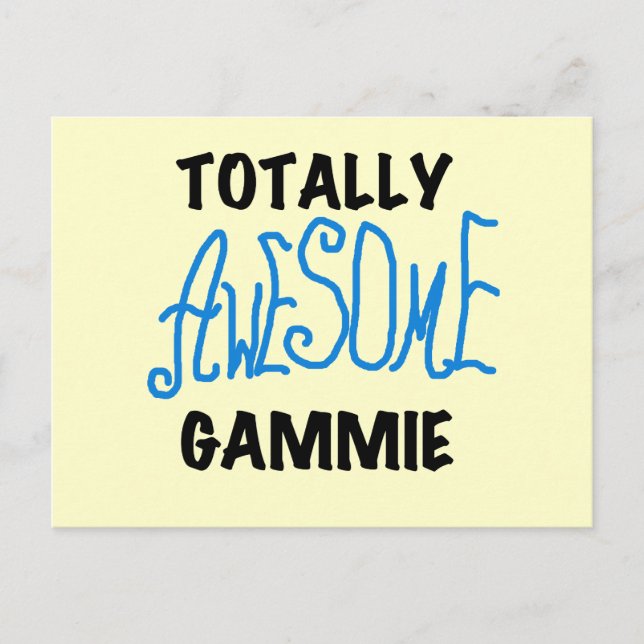 Totally Awesome Gammie Blue Tshirts and Gifts Postcard (Front)