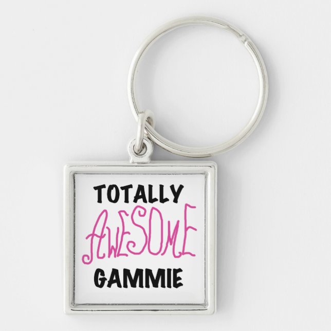 Totally Awesome Gammie Pink T-shirts and Gifts Key Ring (Front)